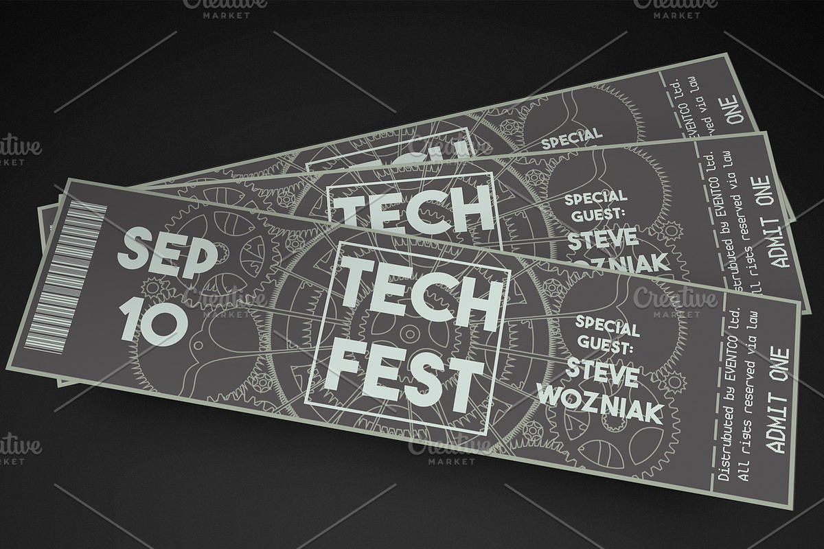 Tech Fest Event Ticket, an Invitation Template by Konakchiev