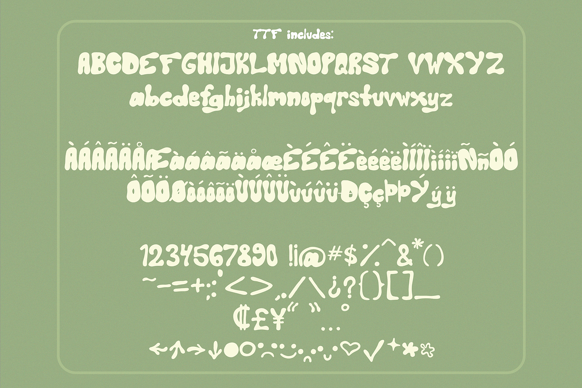 Organic - Wonky Bubble Font, a Handwritten Font by CozyPersimmon (Photo 3 of 6)
