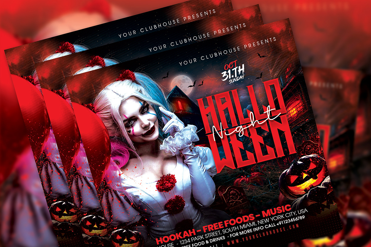 Halloween Party Flyer, a Templates & Theme by MithilaCreation (Photo 5 of 6)