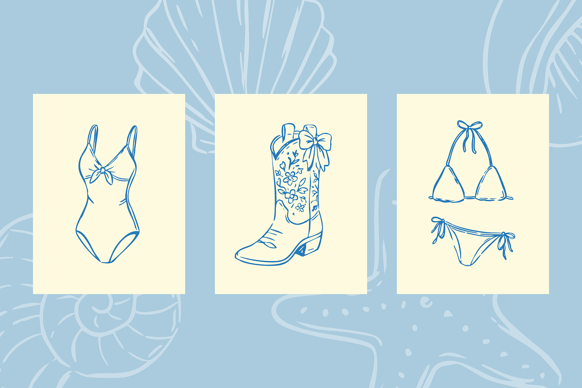 Coastal Cowgirl Illustrations, a Decorative Illustration by Kellie Lynn Media (Photo 5 of 6)