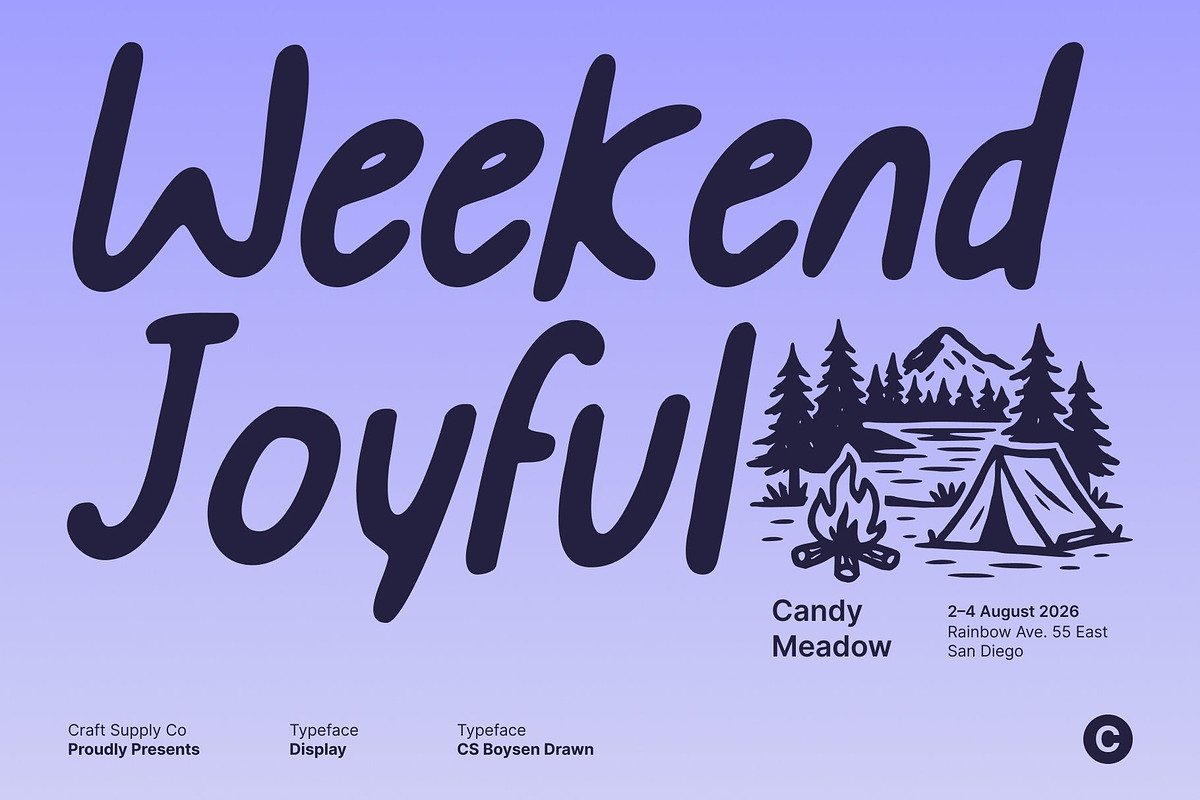 CS Boysen Drawn, a Handwritten Font by Craft Supply Co. (Photo 7 of 8)