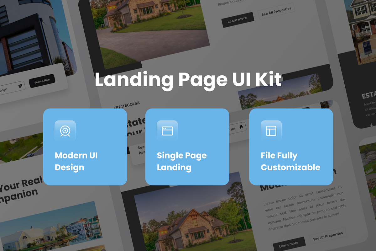 Estatecolsa Real Estate Landing Page, a Landing Page Template by SquidPixey (Photo 3 of 5)