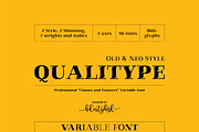 Qualitype Variable Family, a Serif Font by BULENT YUKSEL (Thumbnail 1 of 14)