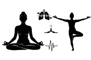 Yoga Meditation Silhouette Vector Bu, an Illustration by Artivon (Thumbnail 27 of 40)