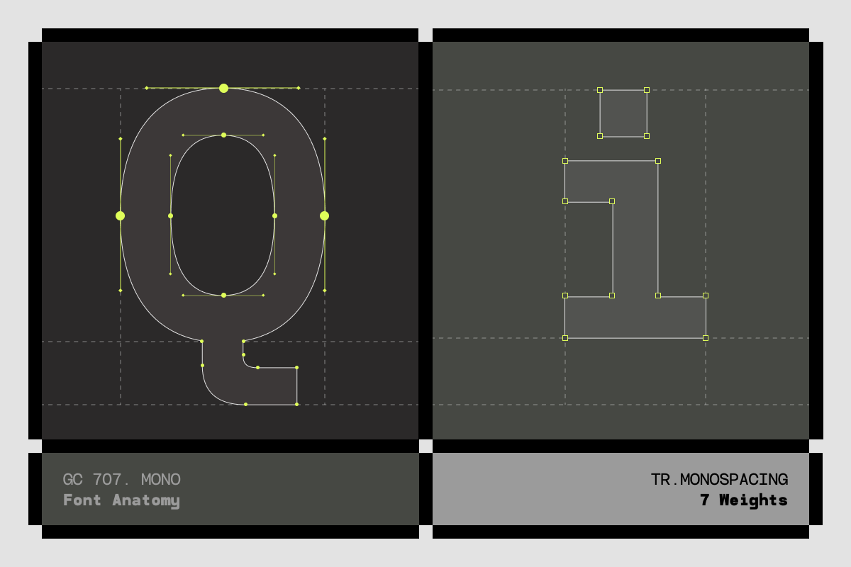 GC 707 Mono - Modern Monospace, a Sans Serif Font by Glyphonic (Photo 7 of 16)