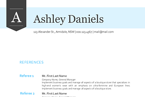 3 In 1 Blue Modern Banner Resume