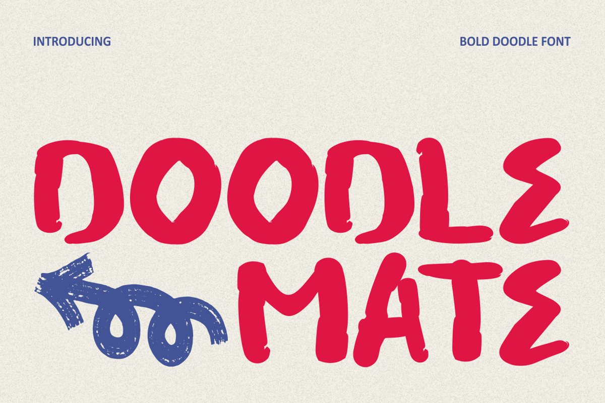 Doodle Mate Doodle Brush Font, a Font by PutraCetol Studio (Photo 1 of 5)