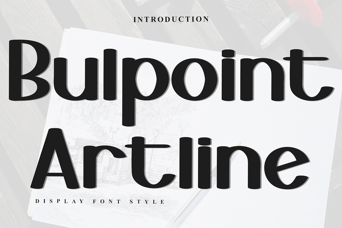 Bulpoint Artline, a Script Font by InermediaSTUDIO (Photo 1 of 8)