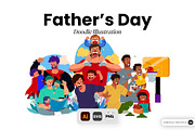 Father’s Day Doodle Illustration, a Person Illustration by SLAB! Design (Thumbnail 1 of 3)
