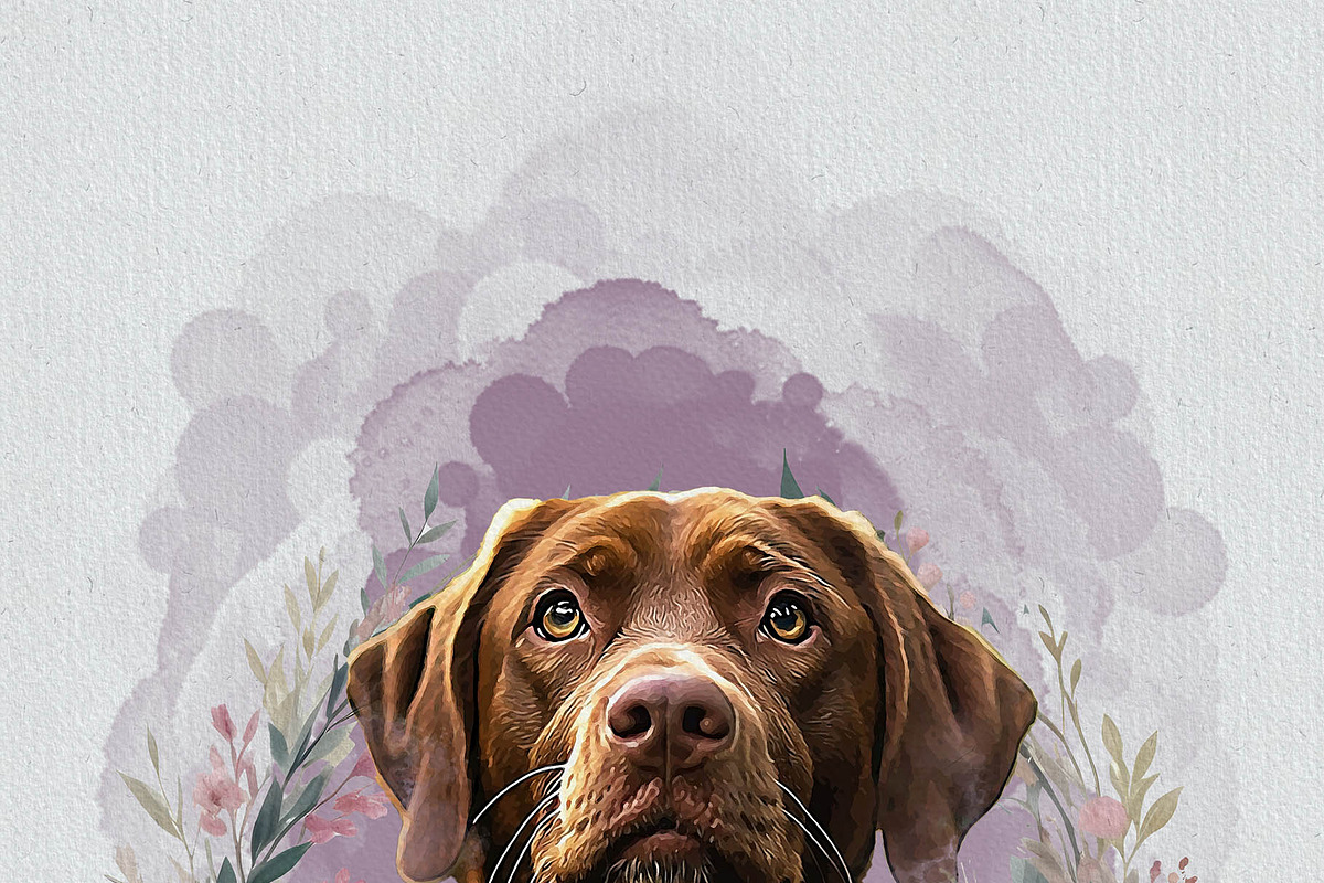 Flower Custom Watercolor Pet Art, an Action Add-On by MRI STUDIO (Photo 21 of 23)