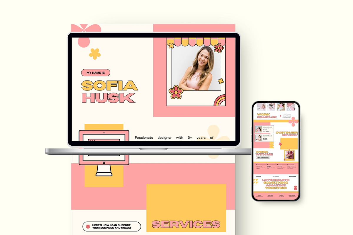 Portfolio Canva Website Template, a Landing Page Template by Anna Design Studio (Photo 8 of 8)