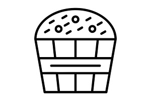 Muffin Line Icon, an Icon by Pexelpy