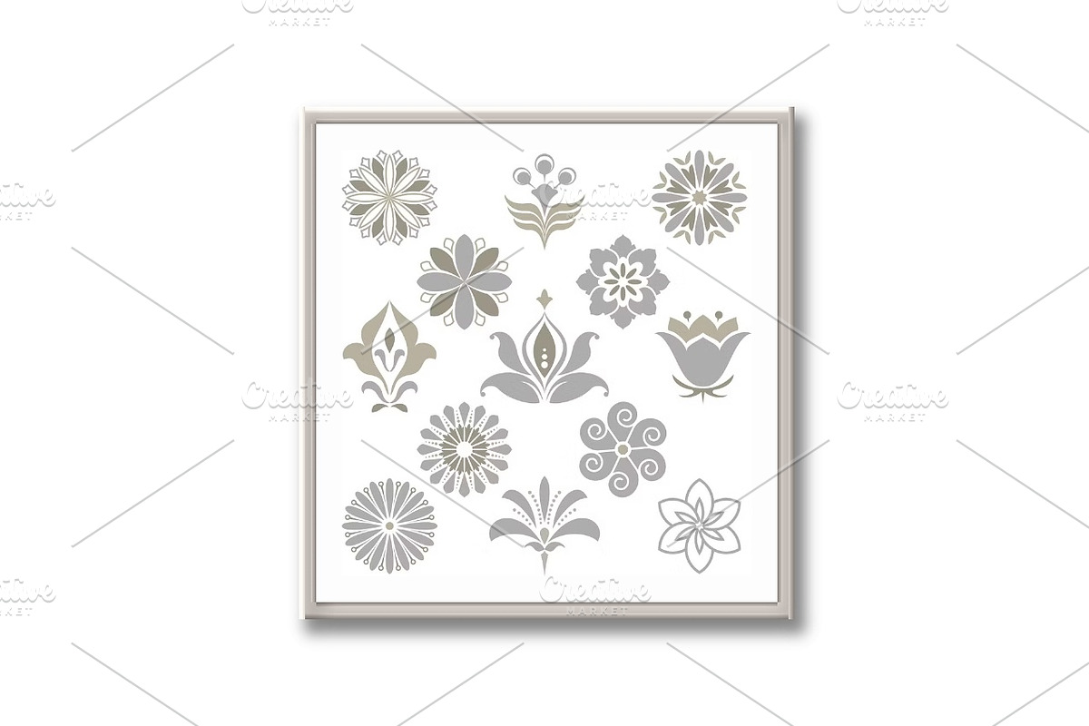 Set of gray floral, a Pattern Graphic by RODINA (Photo 2 of 3)