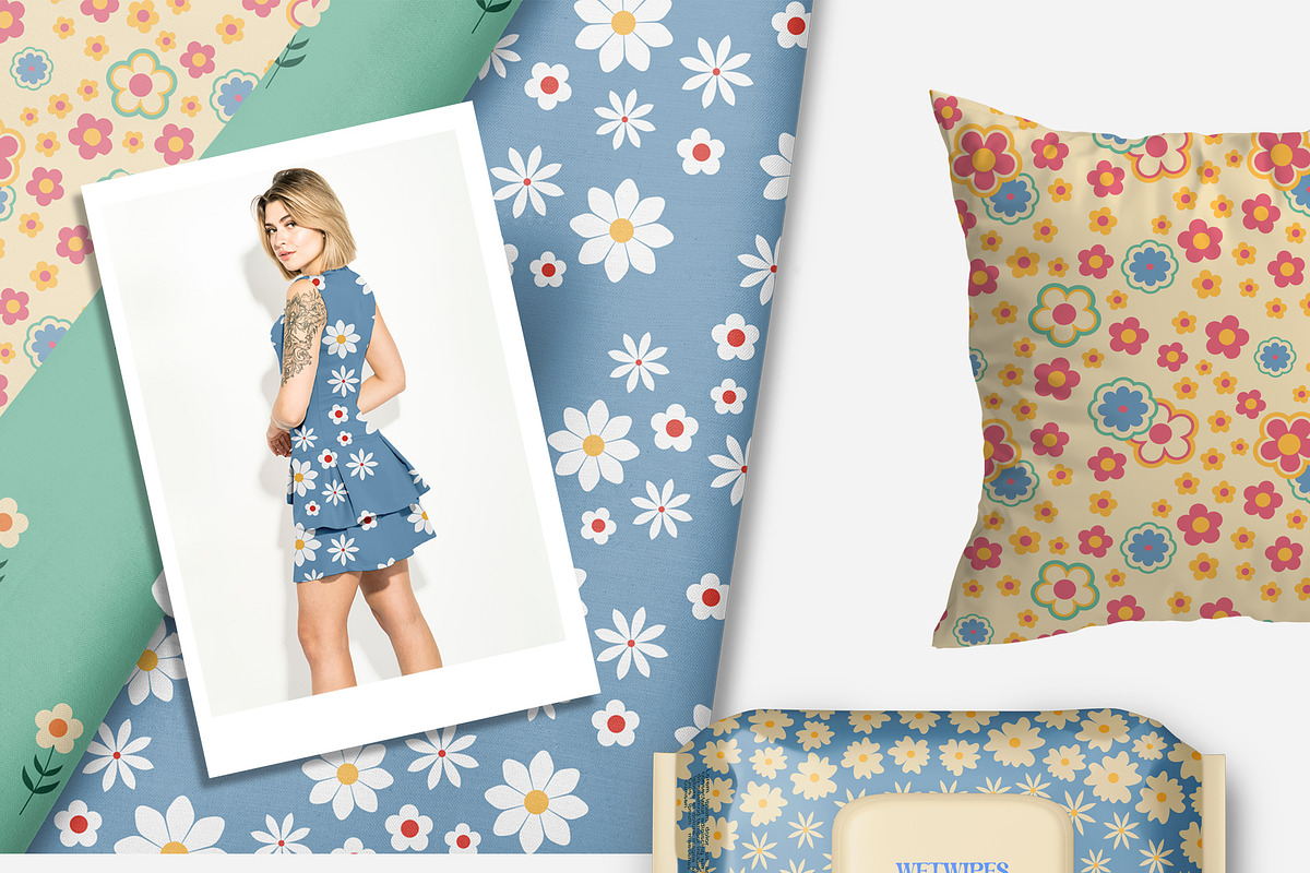 Retro Floral Groovy Vintage Patterns, a Pattern Graphic by Sofico (Photo 6 of 15)