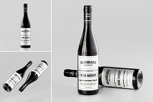 Wine Bottle Mockup, a Packaging Mockup by Brand Earth