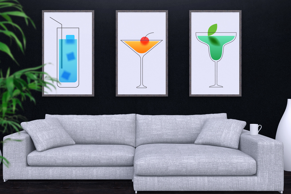 Cocktails glasses, a Food Illustration by CGterminal (Photo 4 of 4)