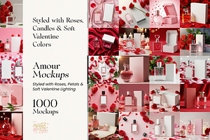 Valentine Perfume Bottle Mockup 1000, a Packaging Mockup by KennedyStudio
