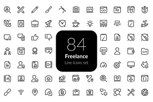 Freelance icons set