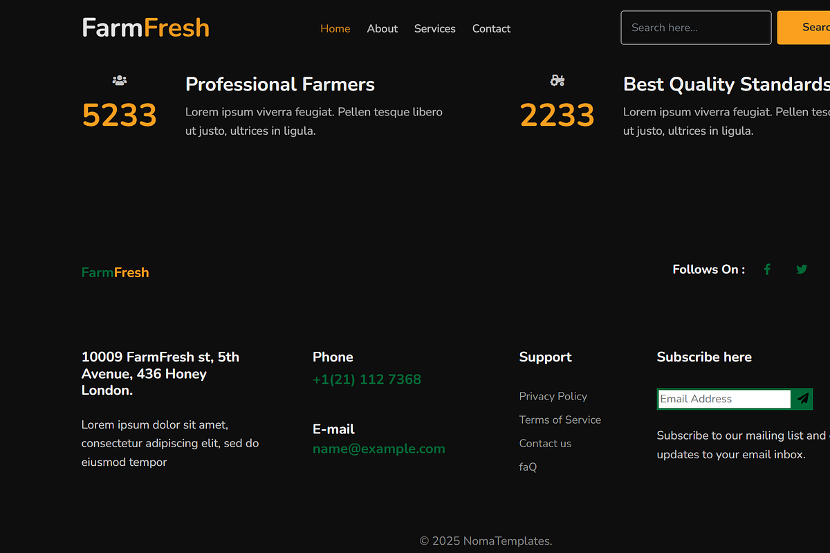 FarmFresh-Agricultural Template, a HTML Template by NomaTemplates (Photo 15 of 15)