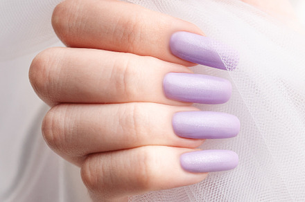 Girl's hands with a soft purple manicure., a Beauty & Fashion Photo by Olena Rudo
