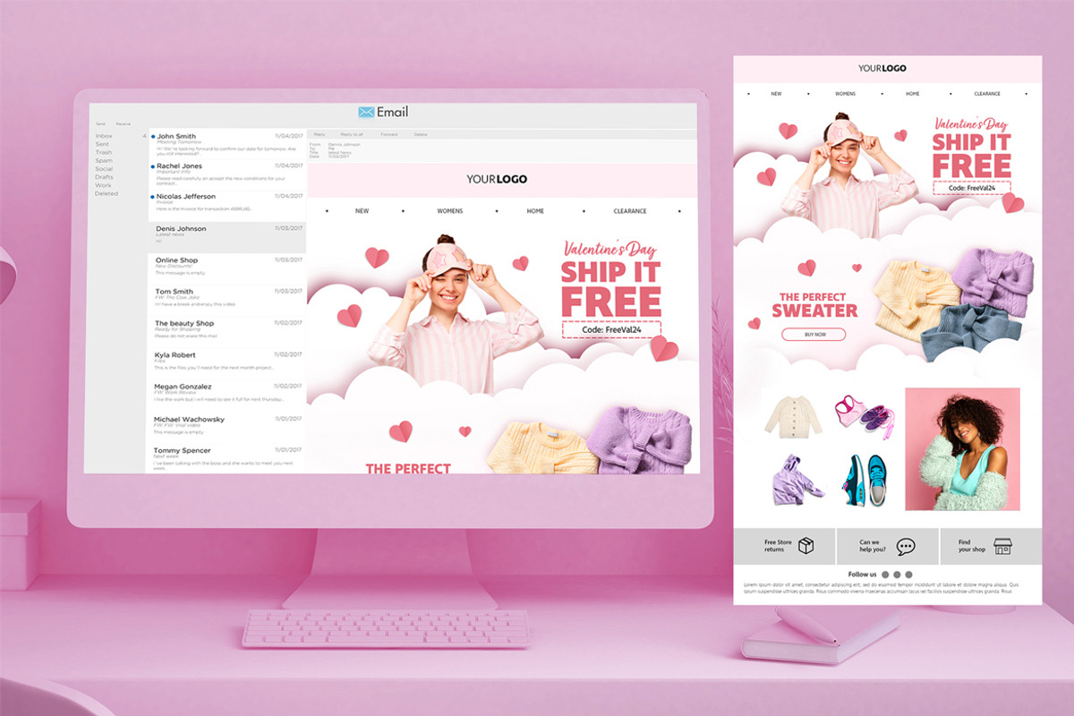 Valentine's Day Digital & Print Pack, a Print Template by McLittle Stock (Photo 2 of 4)