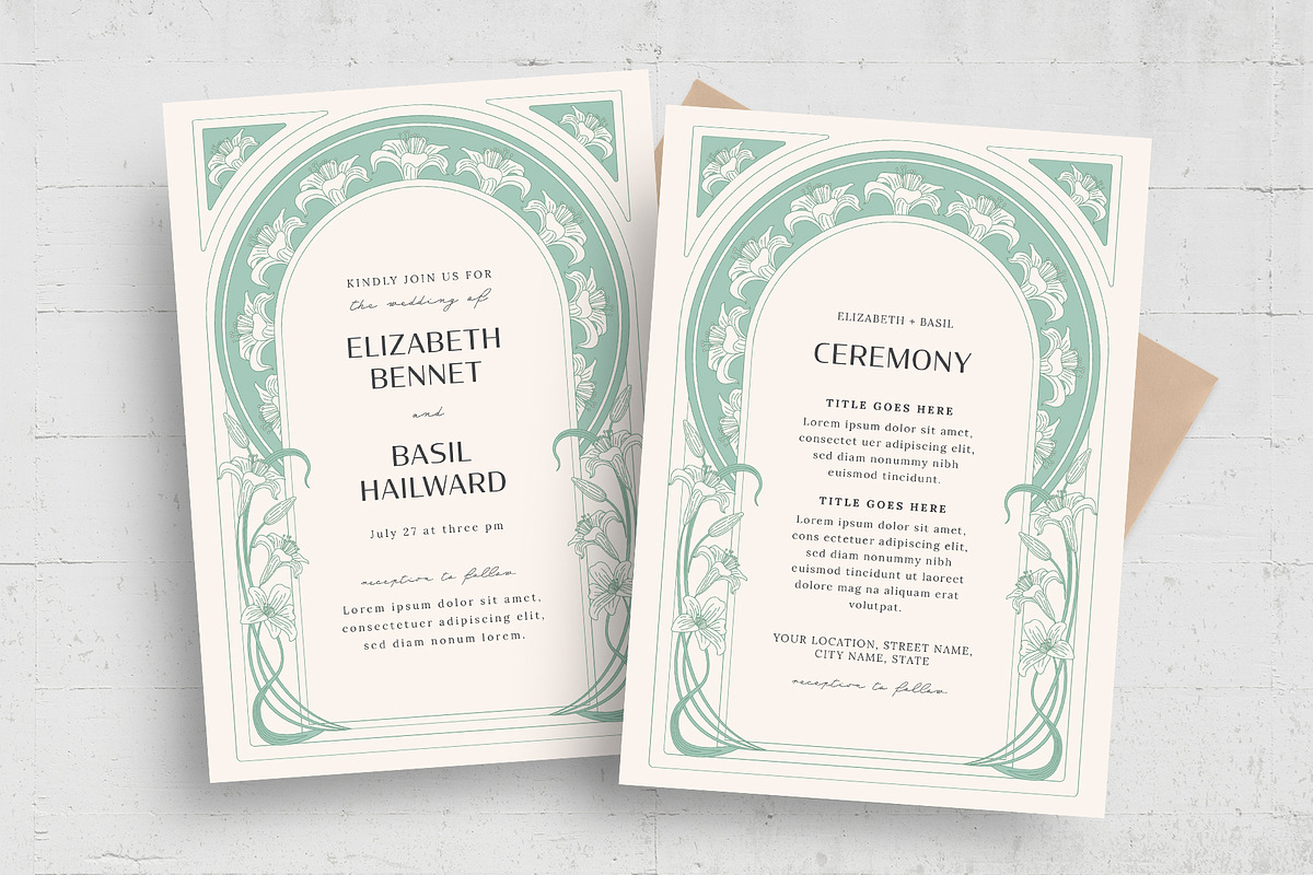Vintage Wedding Invitation Template, an Invitation Template by BrandPacks (Photo 2 of 6)