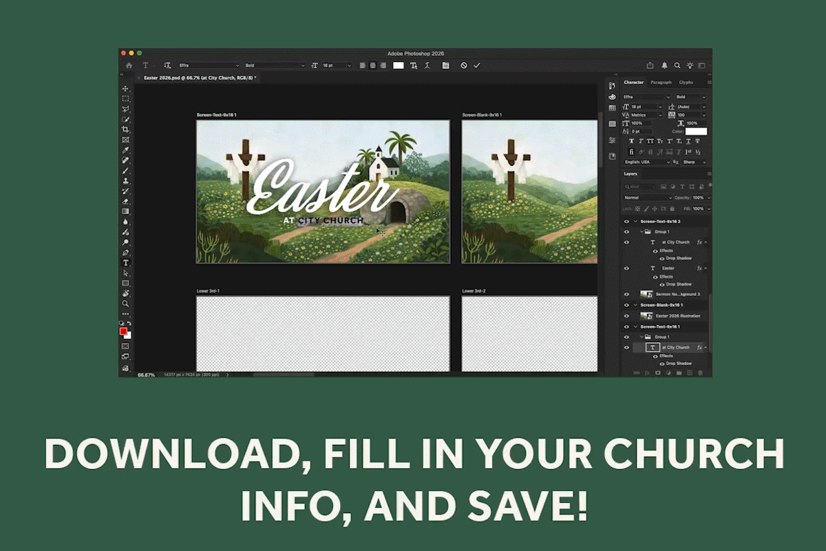 Easter Church Graphics Bundle, a Presentation Template by Blue River Studio (Photo 5 of 7)