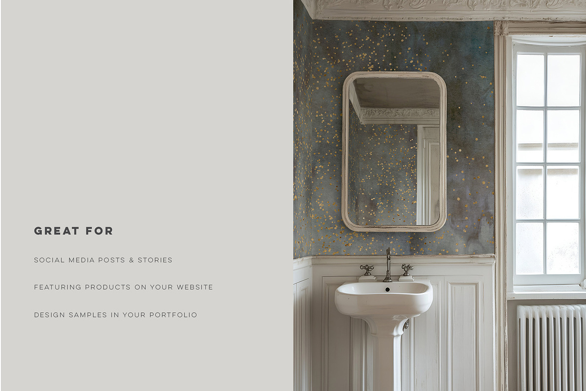 Shabby Chic French Bathroom Mockup, a Household Mockup by Blixa 6 Studios (Photo 4 of 9)