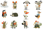 Watercolor nursery animals clipart, an Icon by Designworld (Thumbnail 3 of 5)