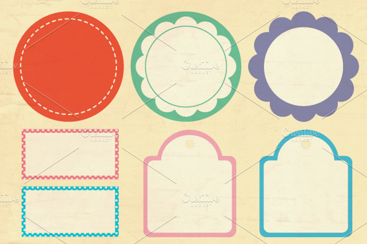 Vector set of labels, an Object Graphic by himoki