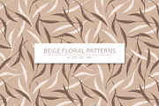 Beige Floral Patterns, a Pattern Graphic by Naiadin (Thumbnail 1 of 8)