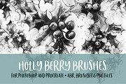 Holly Berry Brushes for PS/PRO, a Brush Add-On by Polka Dot Pixels (Thumbnail 1 of 3)