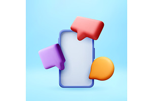 Smartphone with 3d notification, an Object Illustration by Abscent