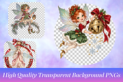 Magical Christmas Fairy Clipart PNG, a Seasonal Illustration by Ink Gallery (Thumbnail 3 of 13)