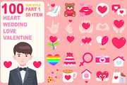 LoveWeddingHeartValentine Flat100, a Person Illustration by MRPOR (Thumbnail 1 of 4)