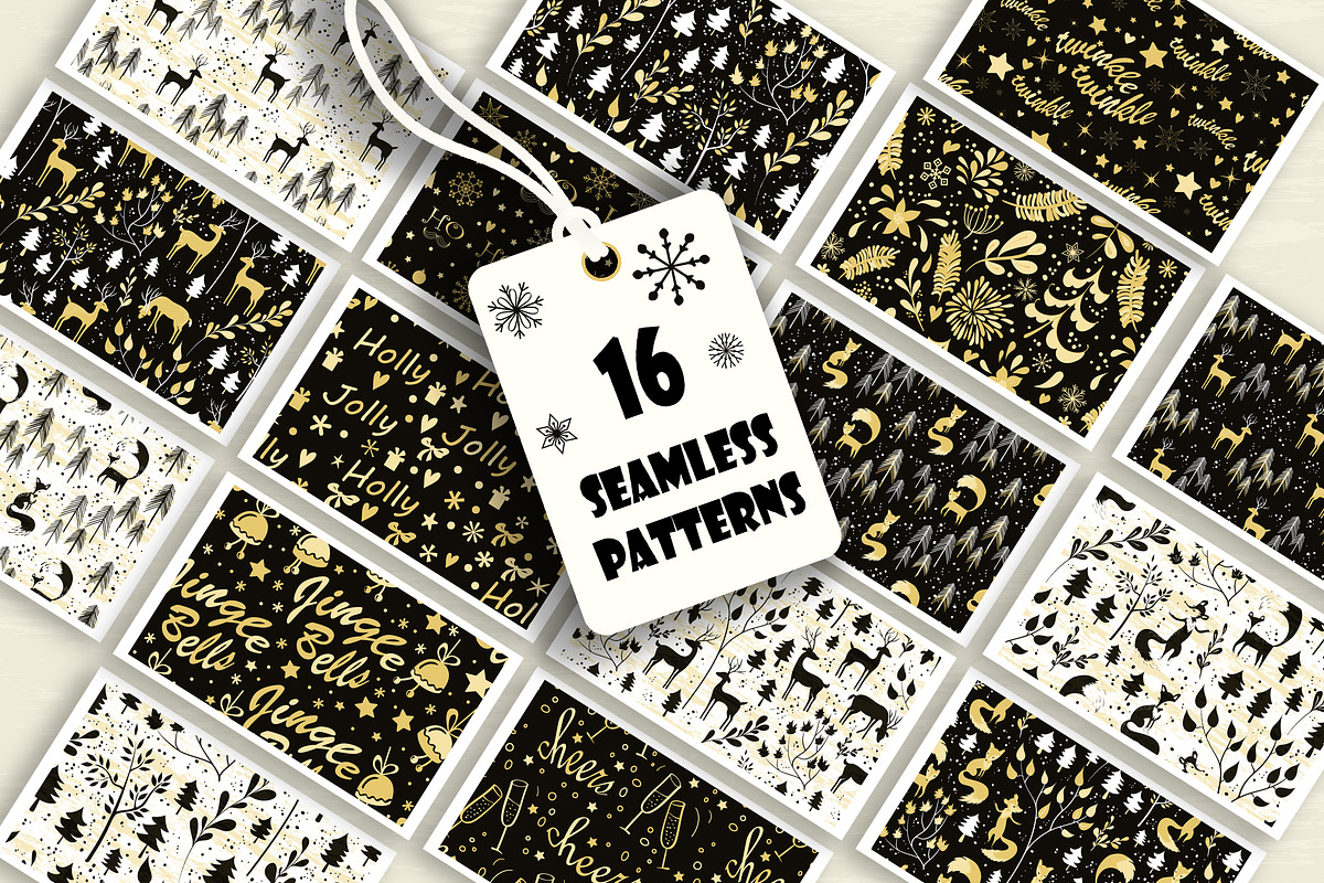 Merry Christmas Holiday Pack, an Animal Illustration by Lidiebug (Photo 3 of 4)