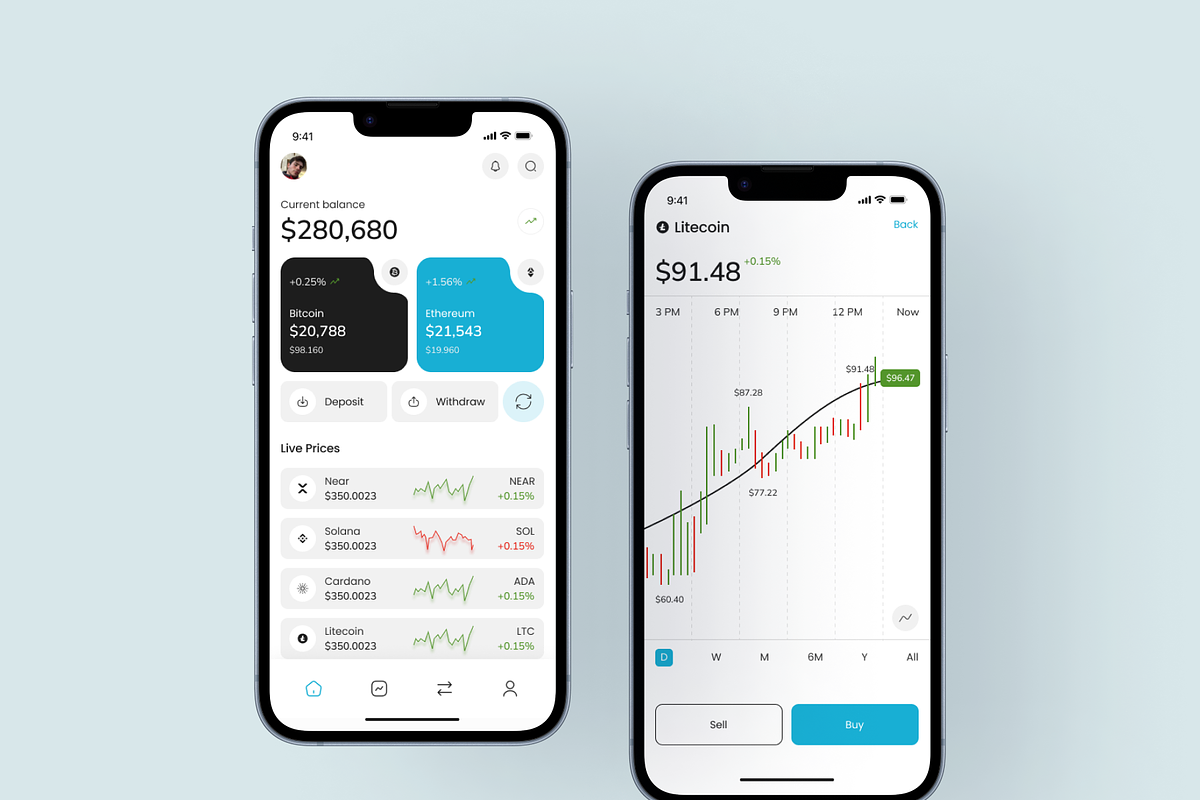 Blockfolio+ - Crypto Wallet Premium, an UI Kit Template by Digibulbo (Photo 3 of 8)