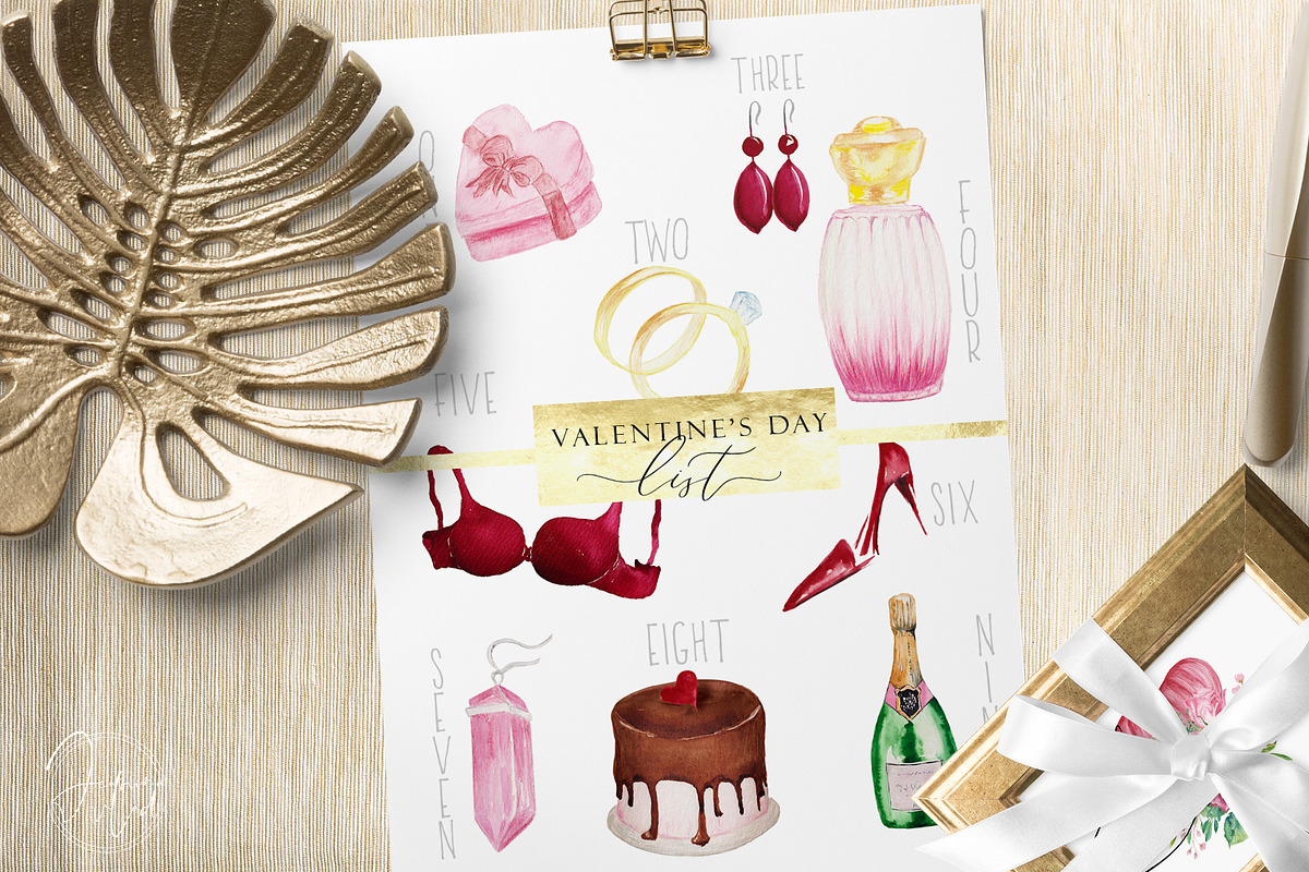 Love, Love, Love - Watercolor Set, an Illustration by Jeanina Vlad (Photo 3 of 9)
