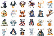 Watercolor Halloween Animals Clipart, an Illustration by DreamPrint404 (Thumbnail 3 of 5)