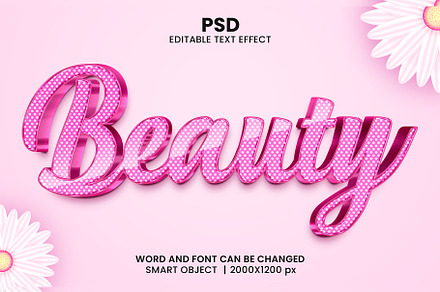 Beauty 3D Text Effect for photoshop, a Layer Style Add-On by bdrobin