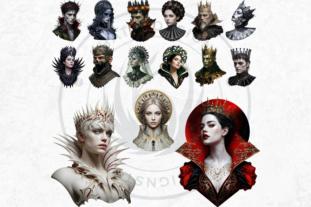 Dark Fantasy Rulers Gothic Clipart