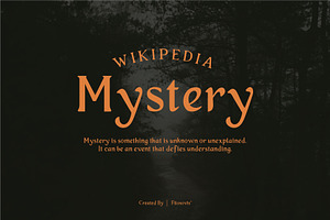 Missterio Mystery Story Font