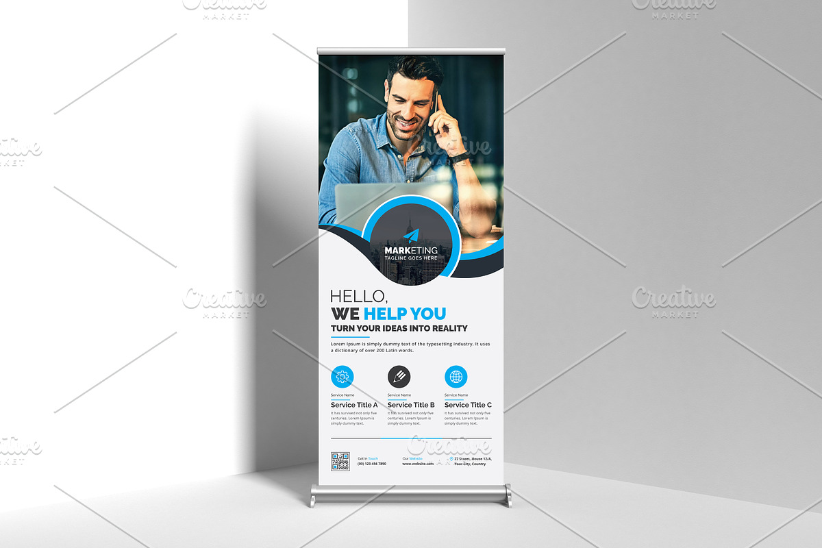Corporate Roll Up Banner, a Marketing Template by GraphicsBurg (Photo 3 of 3)