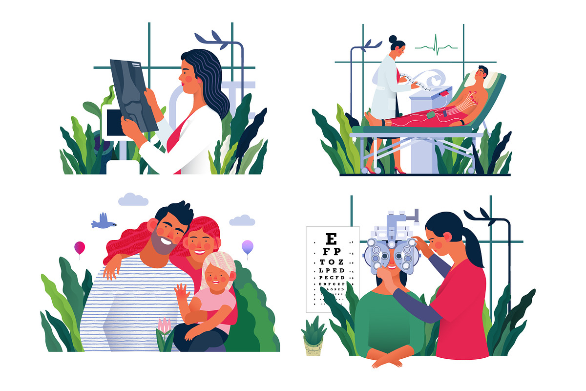 Part 2 Medical website illustrations, a Healthcare Illustration by Grivina's shop (Photo 5 of 37)