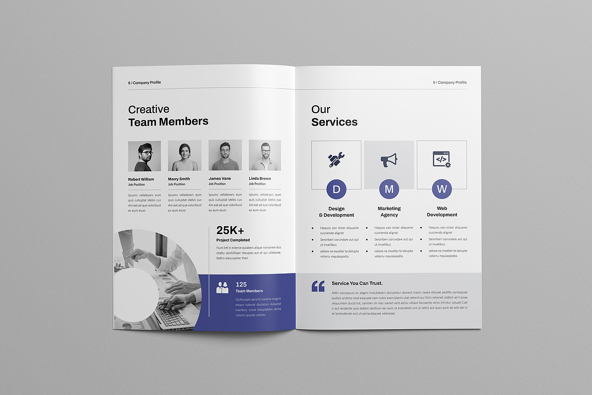 Company Profile | Word & Canva preview 5