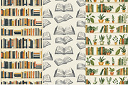 8 Bookish Seamless Patterns, a Pattern Graphic by Inknfolly (Thumbnail 3 of 3)