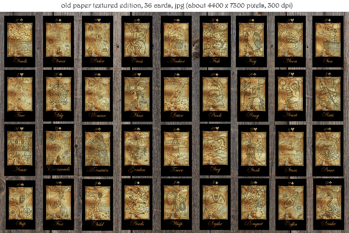 Old Marine Lenormand deck vector, a Texture Illustration by Samiramay (Photo 5 of 8)