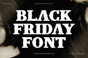 Black Friday Elegant Display Font, a Slab Serif Font by Graphicxell