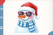 Glitter Christmas Snowman PNG, an Illustration by SinaCreation (Thumbnail 1 of 7)