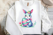 Watercolor Happy Easter Cute Animals, an Illustration by DreamCafeArt (Thumbnail 4 of 5)